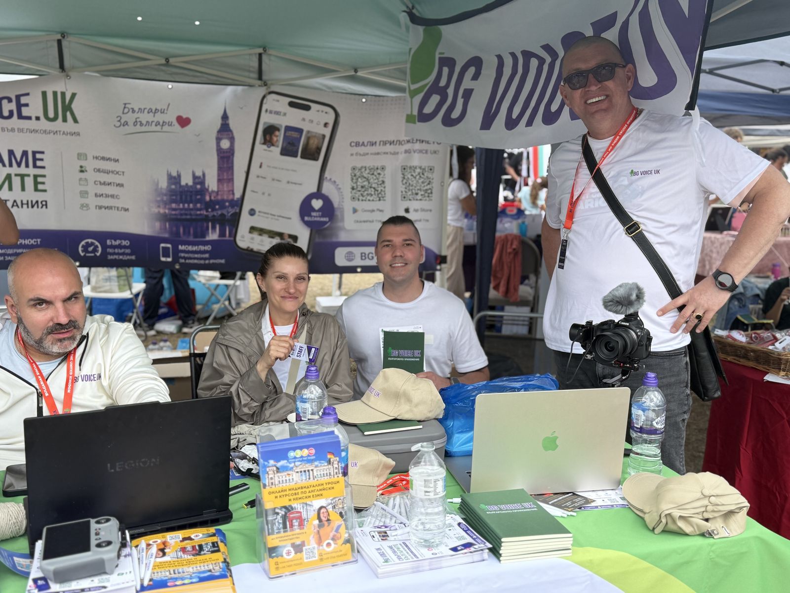 Visitors enjoying the community festival in support of Angels for Bulgaria