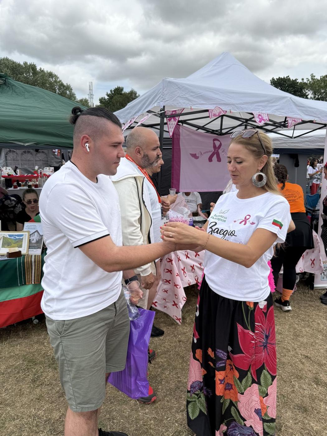 Festival stalls and guests at the Angels for Bulgaria community event